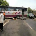 Kecelakaan di Selogiri Bus Seruduk Tiga Motor